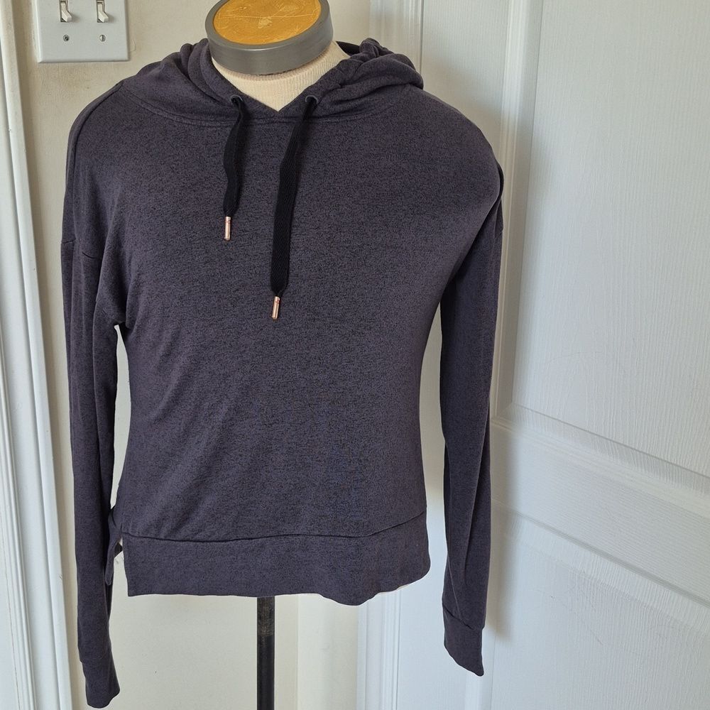 Dark Gray Hoodie with Black Drawstrings